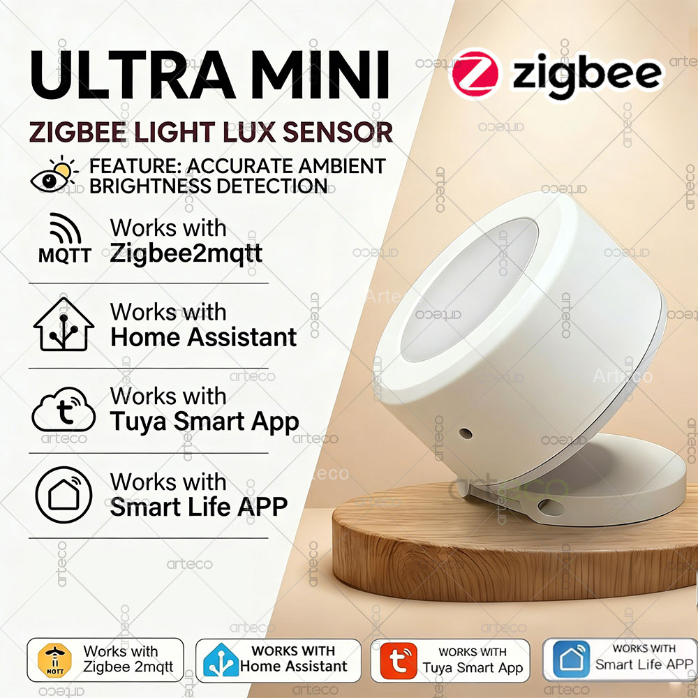 Home Automation Technology - Sensor Cahaya Zigbee Ultra Mini Detektor