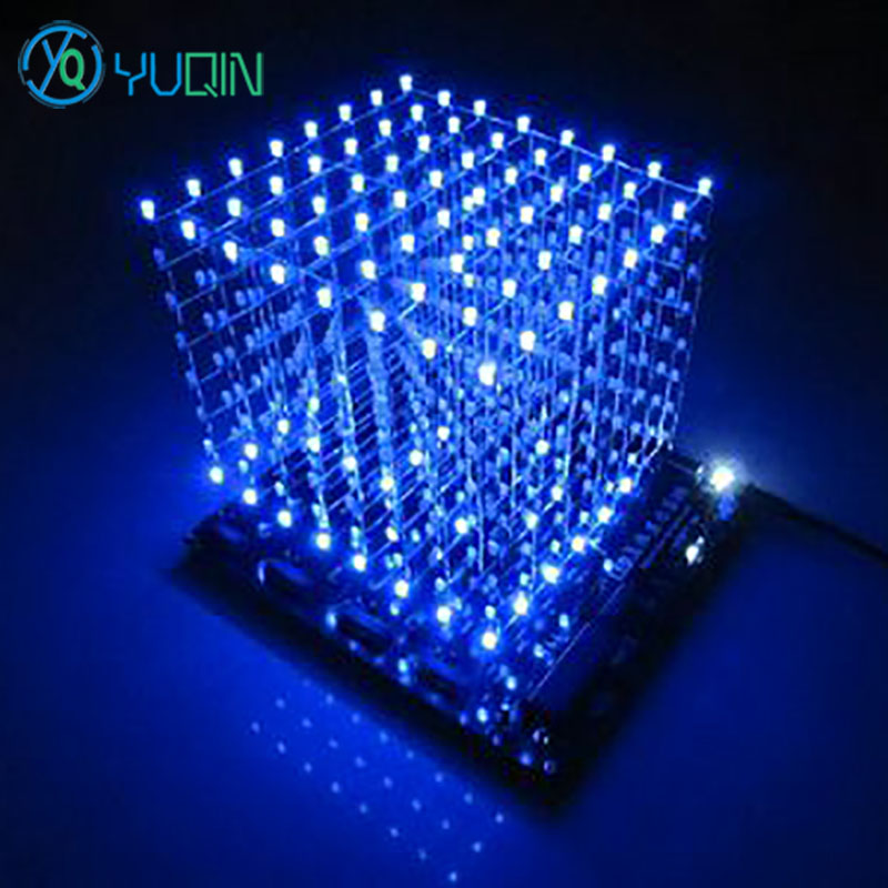Kit Kubus LED 3D8 DIY 8X8X8 de - Rgb Led Matrix 8X8 ulasan dan harga
