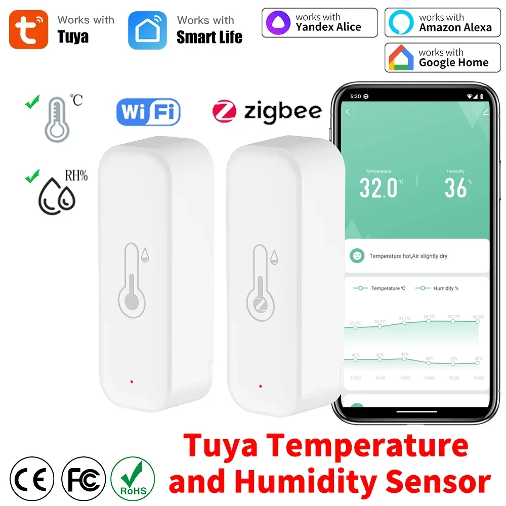 Zigbee Tuya termometer rumah p - Matter Hub Thread ulasan dan harga